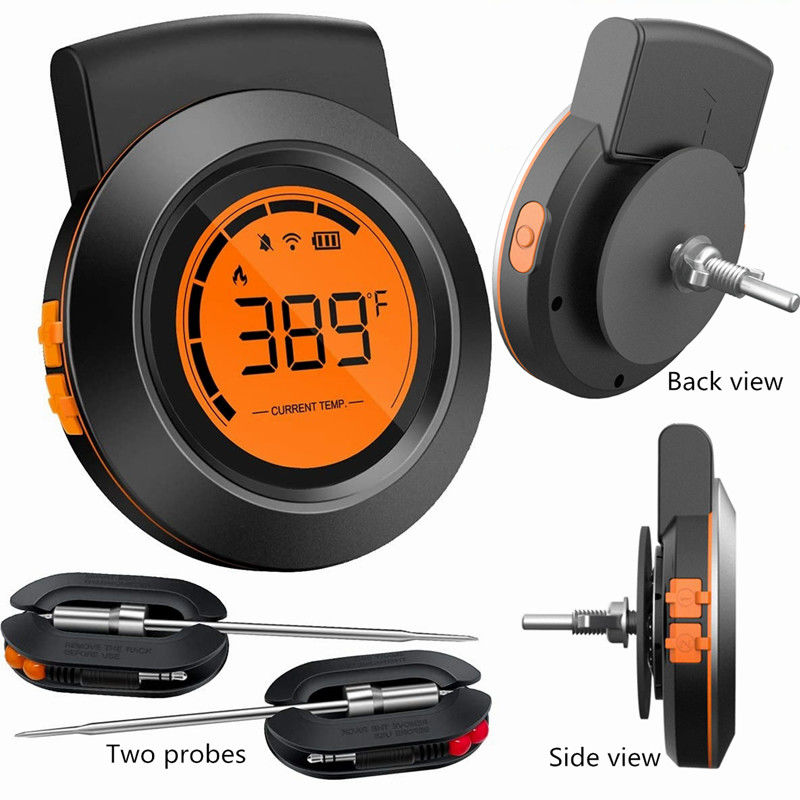 LCD Screen 2 In 1 BBQ Smoker Bluetooth Food Thermometer